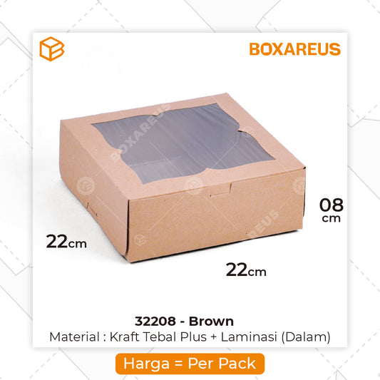 Cake Box - 32208 Brown Laminasi (10 pc)
