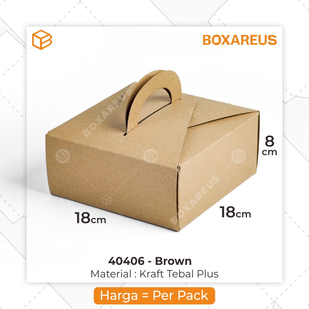 Cake Box - 40406 Brown (10 Pc)
