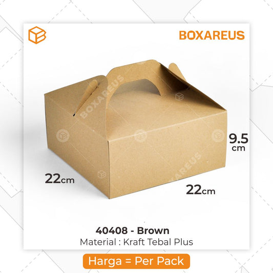 Cake Box - 40408 Brown (10 Pc)