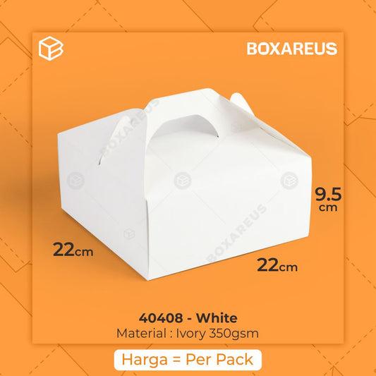Cake Box - 40408 White (10 Pc)