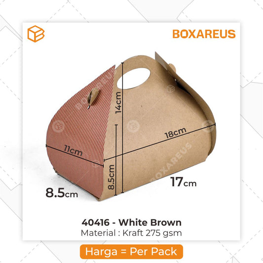 Gift Box - 40416 Brown Red Stripe (20 Pc)