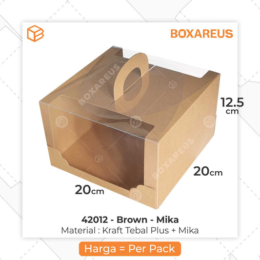 Cake Box - 42012 Brown Mika (10 Pc)