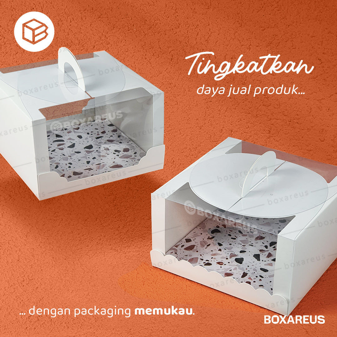 Cake Box - 42012 White Mica (10 Pc)