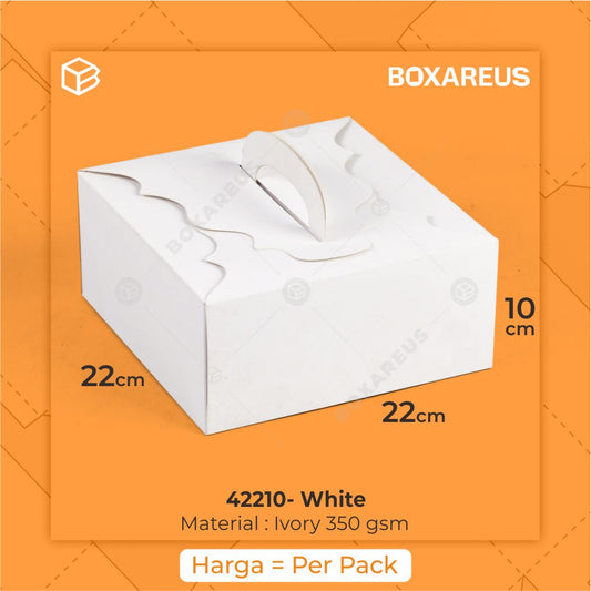 Cake Box - 42210 White (10 Pc)