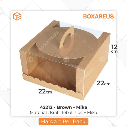 Cake Box - 42212 Brown Mika (10 pc)