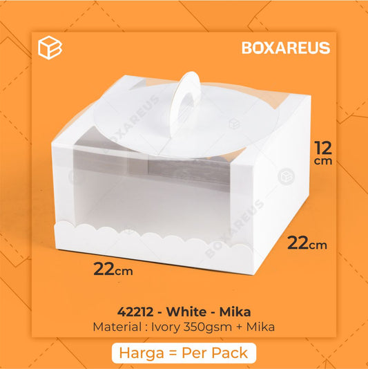 Cake Box - 42212 White Mika (10 pc)