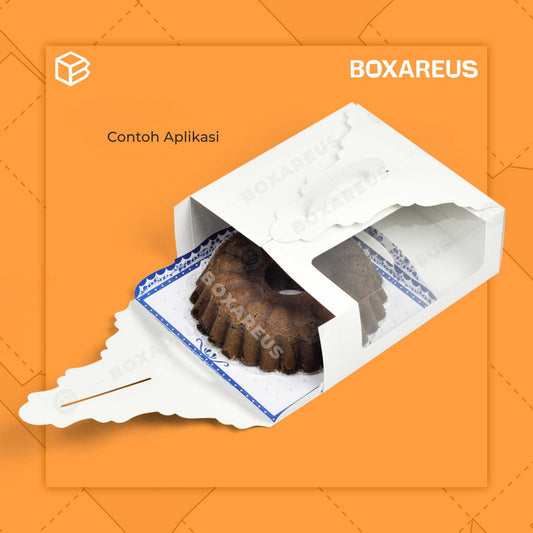 Cake Box Mika - 42510 White Emboss (10 pc)