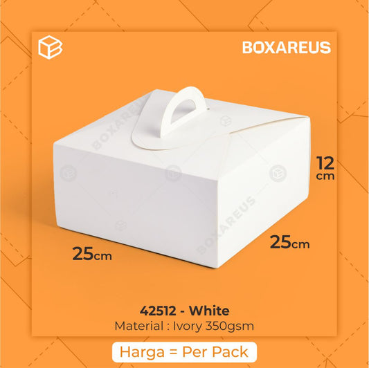 Cake Box - 42512 White (10 Pc)