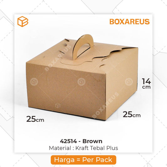 Cake Box - 42514 Brown (10 Pc)