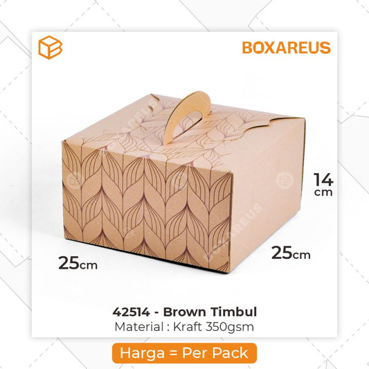 Cake Box - 42514 Brown Thermo (10 Pc)