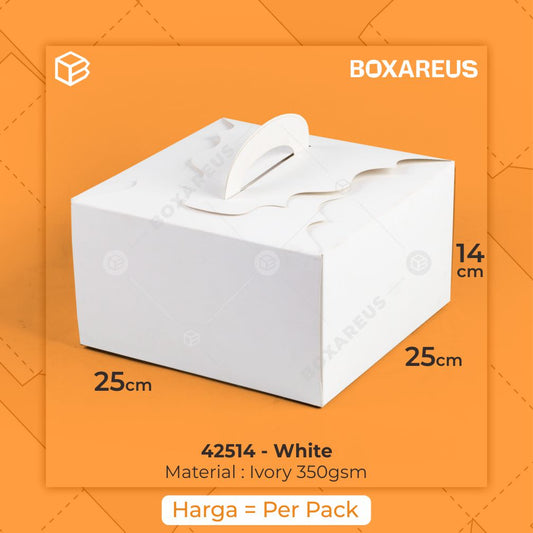 Cake Box - 42514 White (10 Pc)
