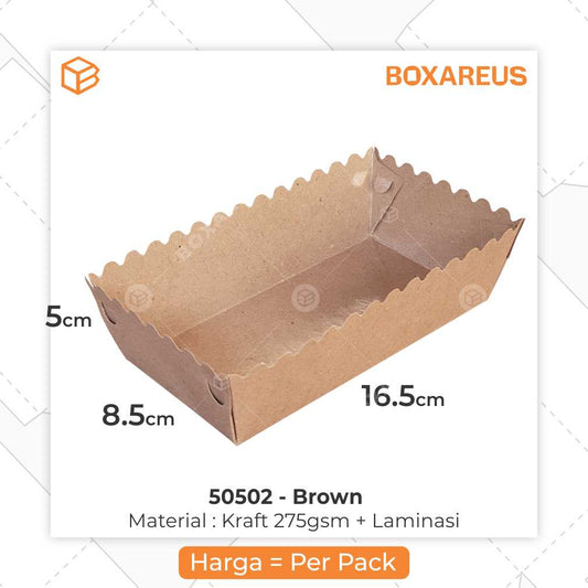 Food Tray - FP 50502 Brown (50 Pc)