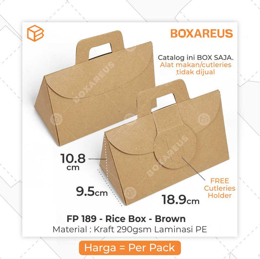 Rice Box - FP 189 - Brown (50pcs)