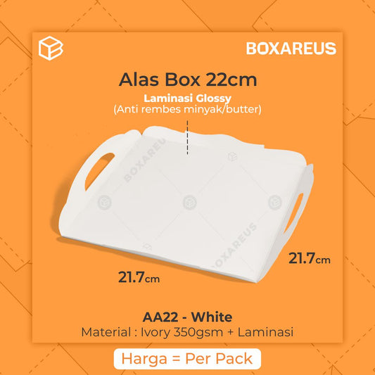 Cake Tray - AA22 White (50 Pc)