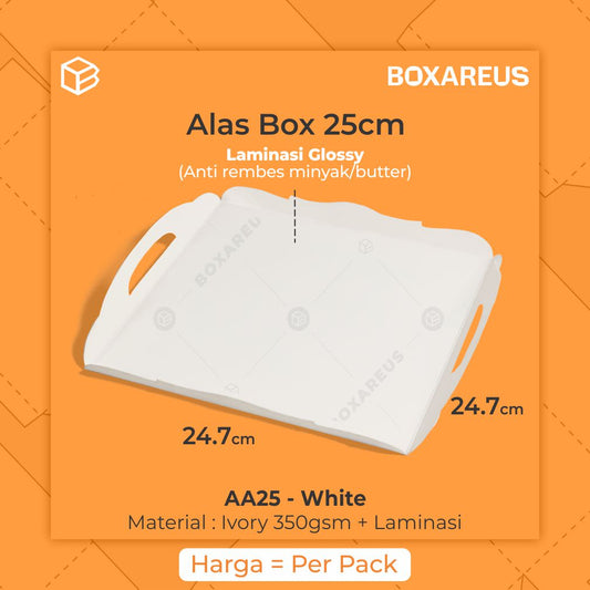 Cake Tray - AA25 White (50pc)