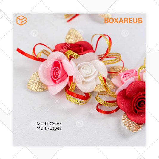 Hiasan Pita Bunga Kain - Bunga 3D (10 Pc) - Bunga Dekor