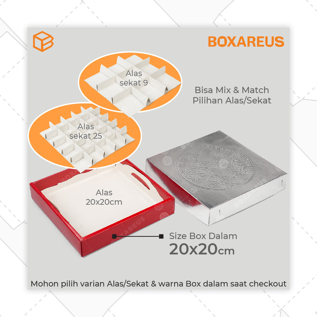 Cake Box/ Nastar Box - CB212135 Emboss CNY (10 Pc)