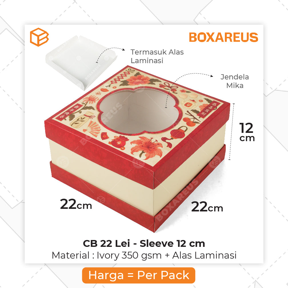 Cake Box - CB 22 Lei T5/8/12 cm Mika Polos (10 Pc)