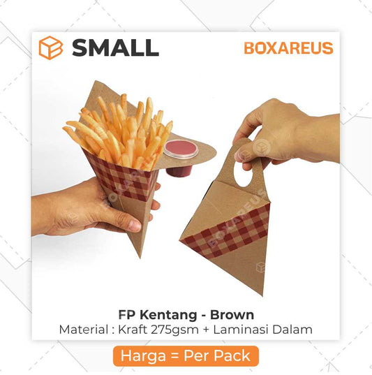 Snack Box / Box Kentang - FP Kentang Brown Small (50 Pc)