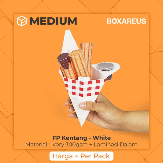 Snack Box / Box Kentang - FP Kentang White Medium (50 Pc)