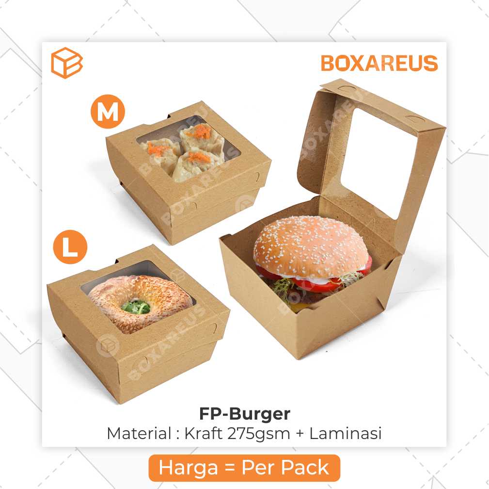 Box Burger / Dimsum - FP Burger Large (50 pc)