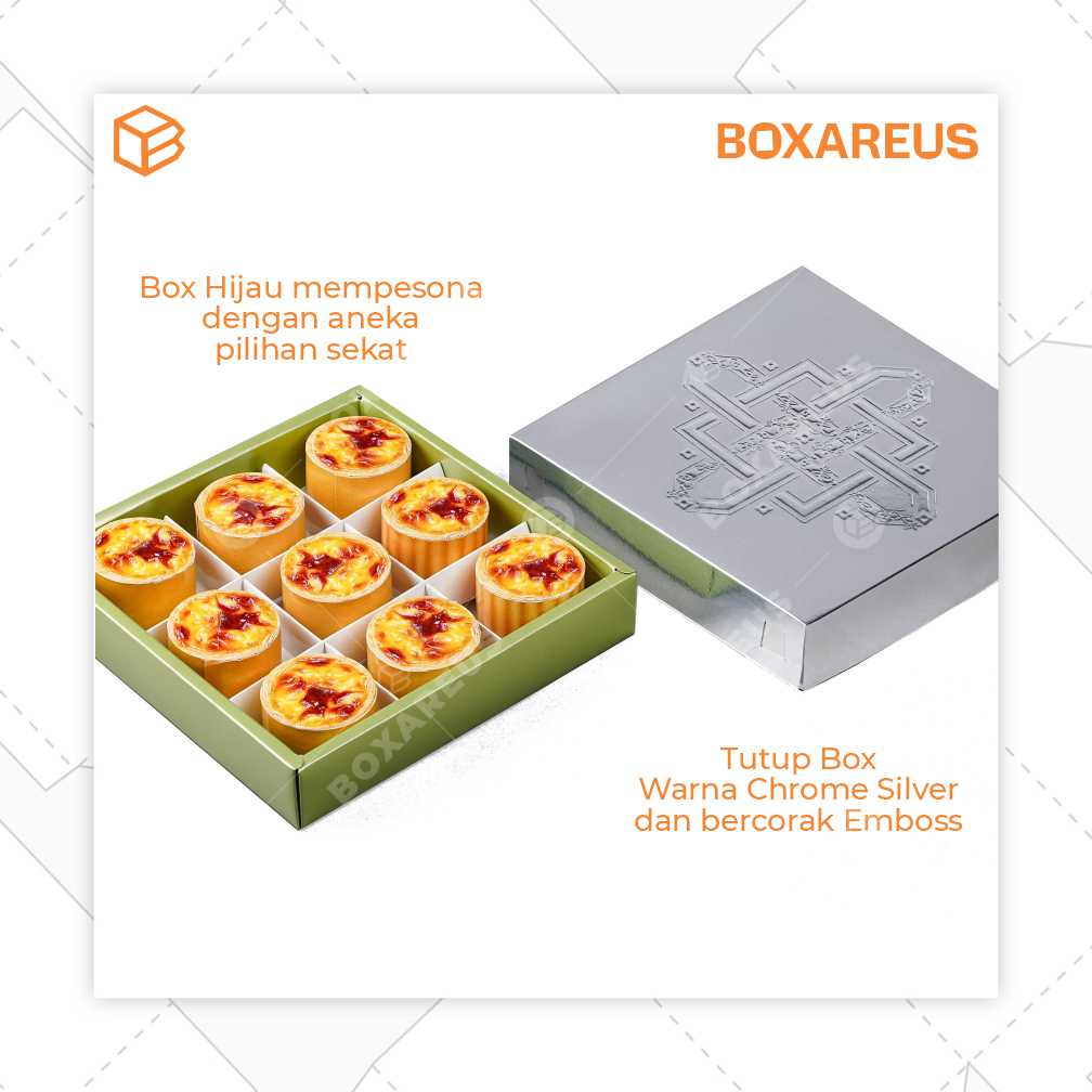 Cake Box/Nastar Box - CB212135 Emboss (10 Pc)