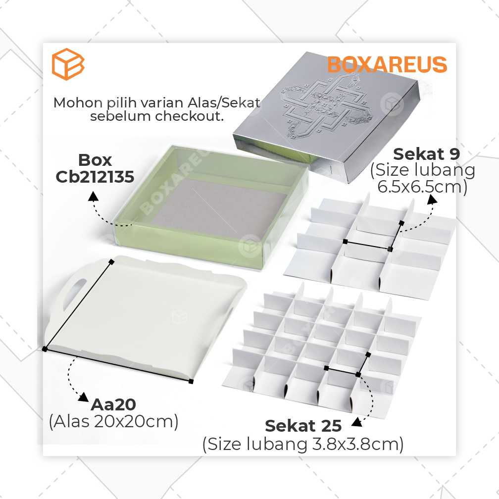 Cake Box/Nastar Box - CB212135 Emboss (10 Pc)