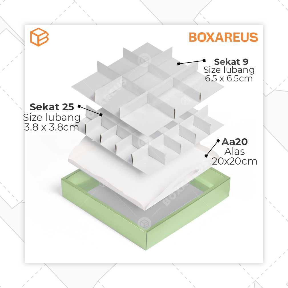 Cake Box/Nastar Box - CB212135 Emboss (10 Pc)