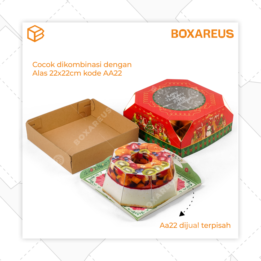 Cake Box - CB Concave Natal (10 Pc)