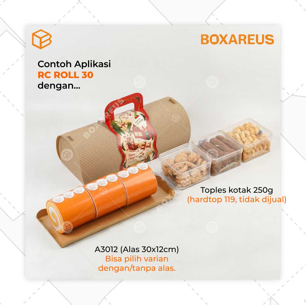 Roll Cake Box - RC Roll Christmas (10 Pc)