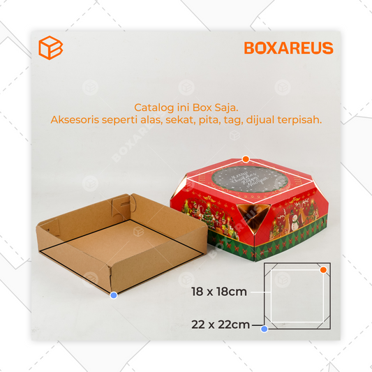 Cake Box - CB Concave Natal (10 Pc)