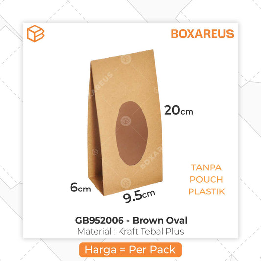 Gift Box - GB952006 Brown Flower (100 Pc)