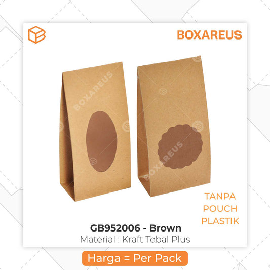 Gift Box - GB952006 Brown Oval (100 Pc)