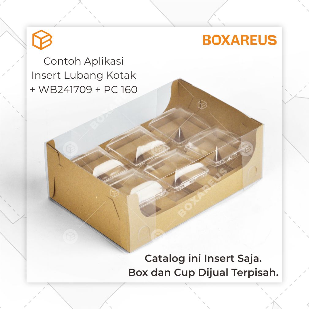Insert Cup Cake Box - Lubang 6 Kotak (20 Pc)