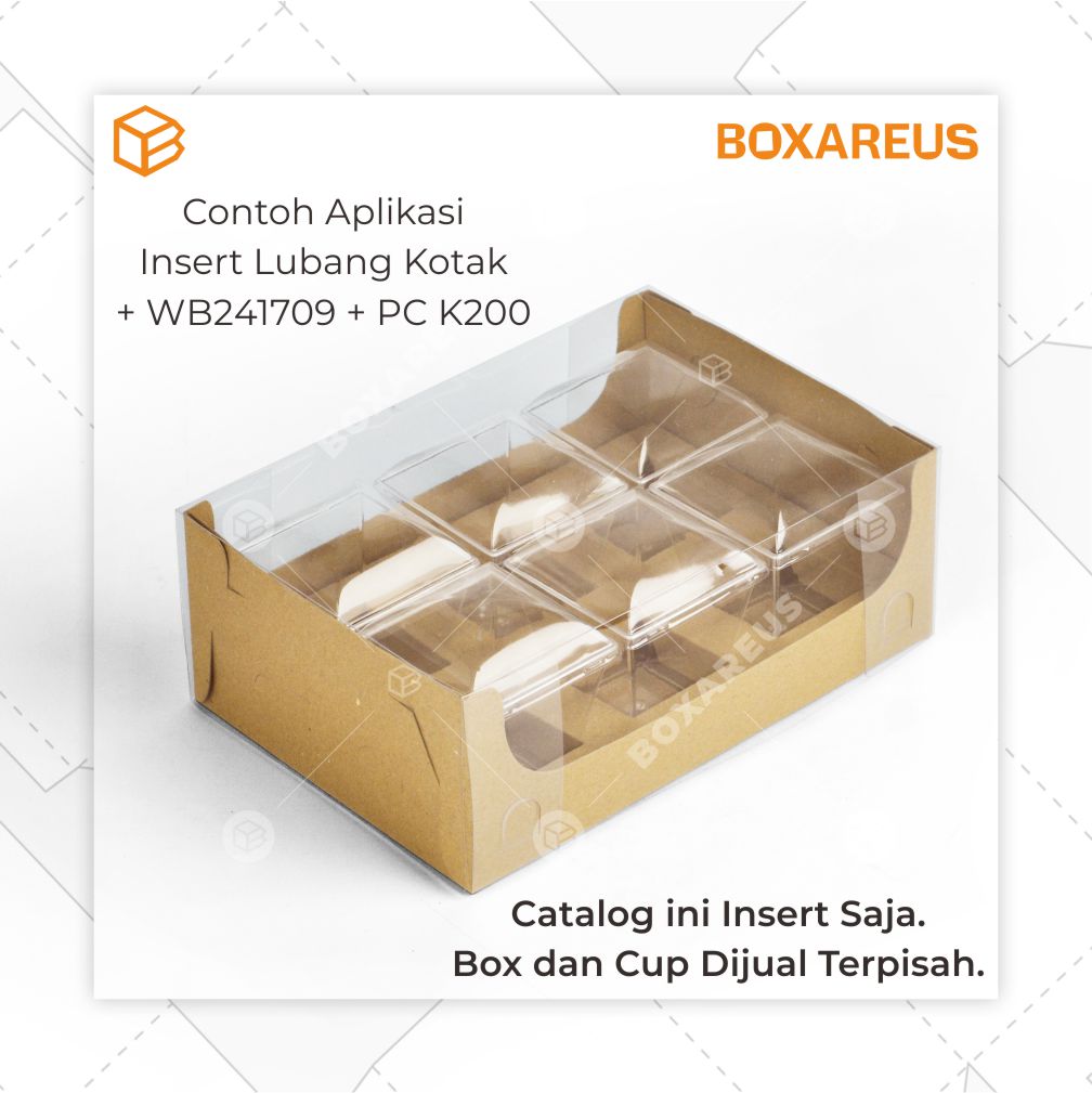Insert Cup Cake Box - Lubang 6 Kotak (20 Pc)