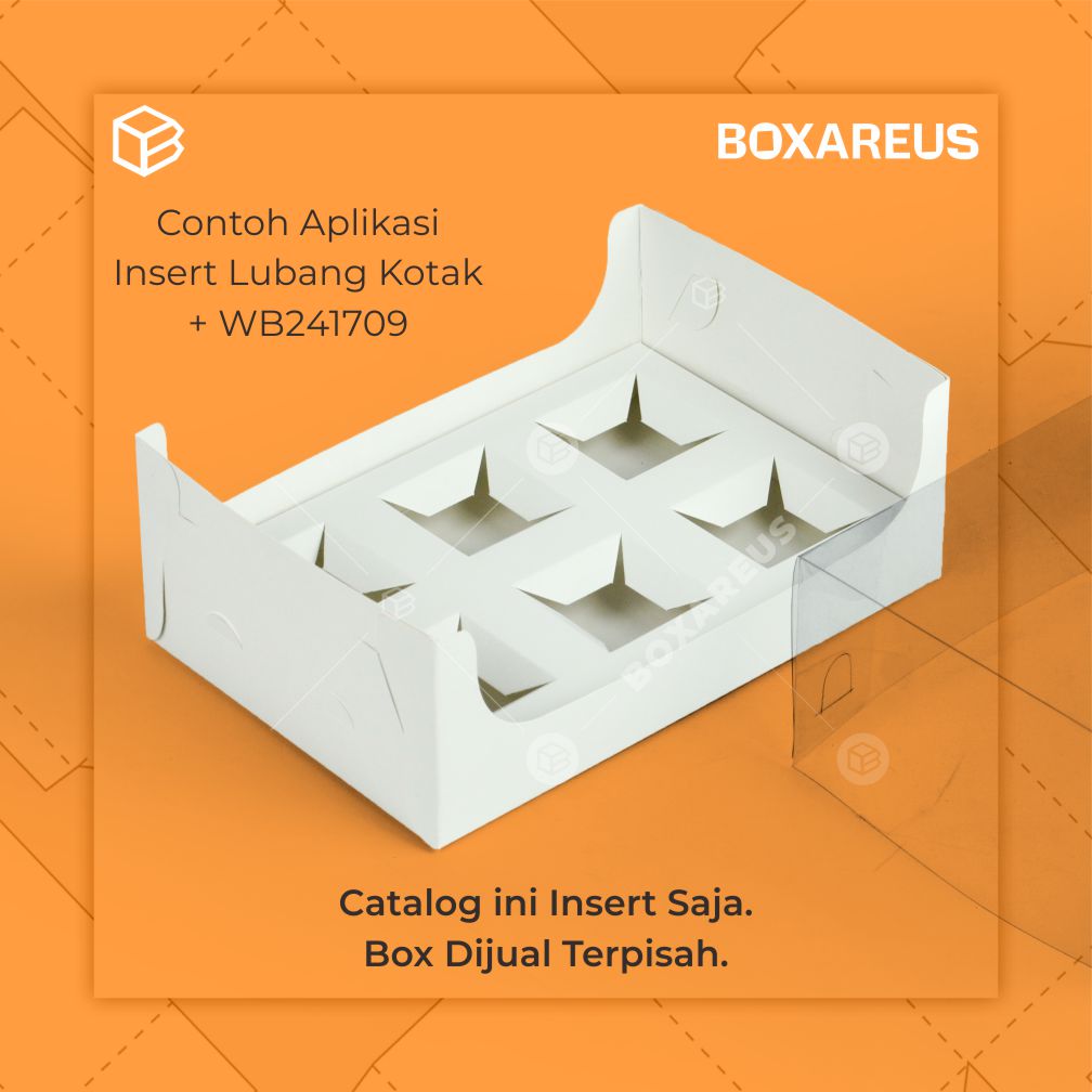 Insert Cup Cake Box - Lubang 6 Bulat (20 Pc)