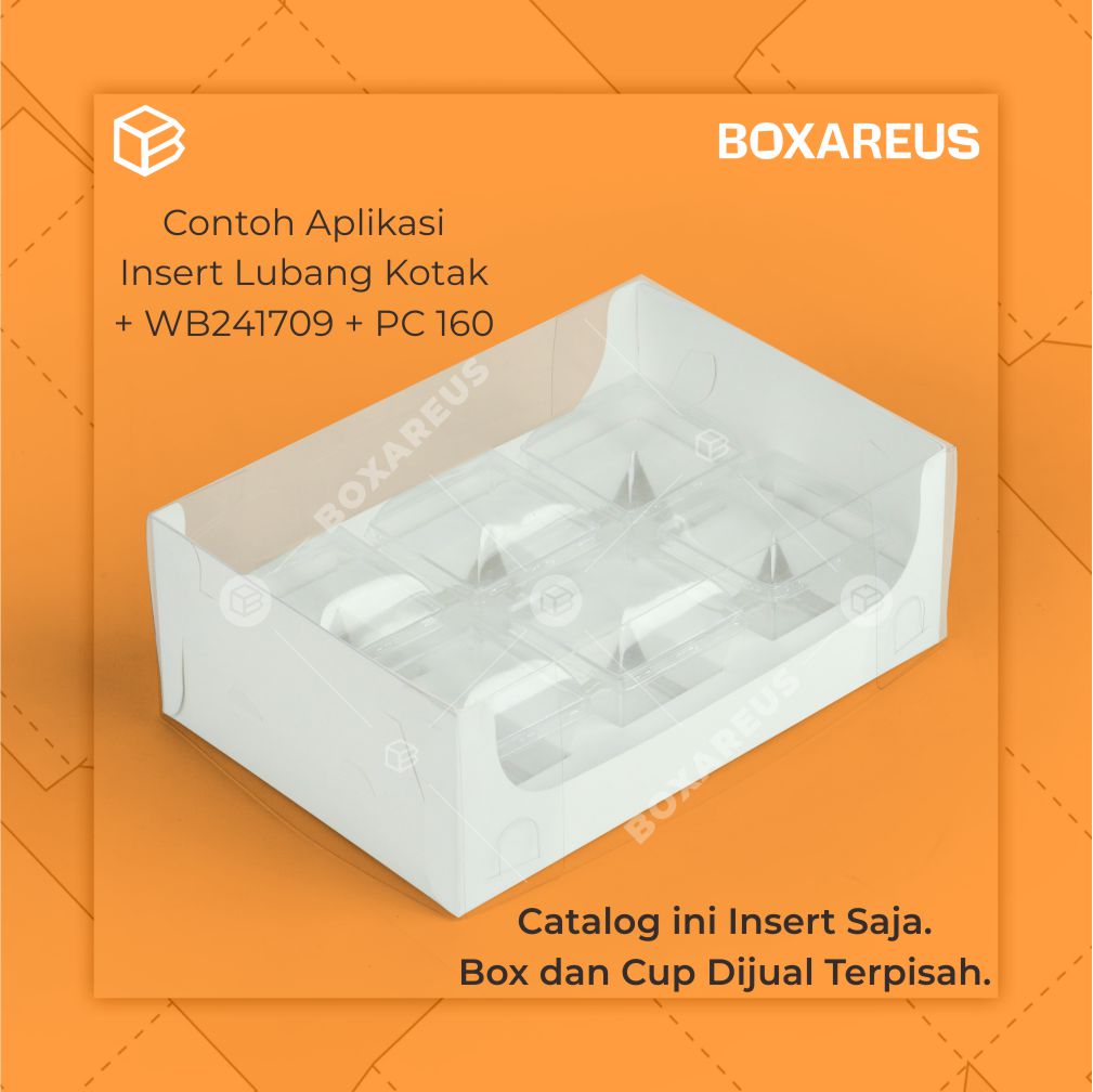 Insert Cup Cake Box - Lubang 6 Kotak (20 Pc)