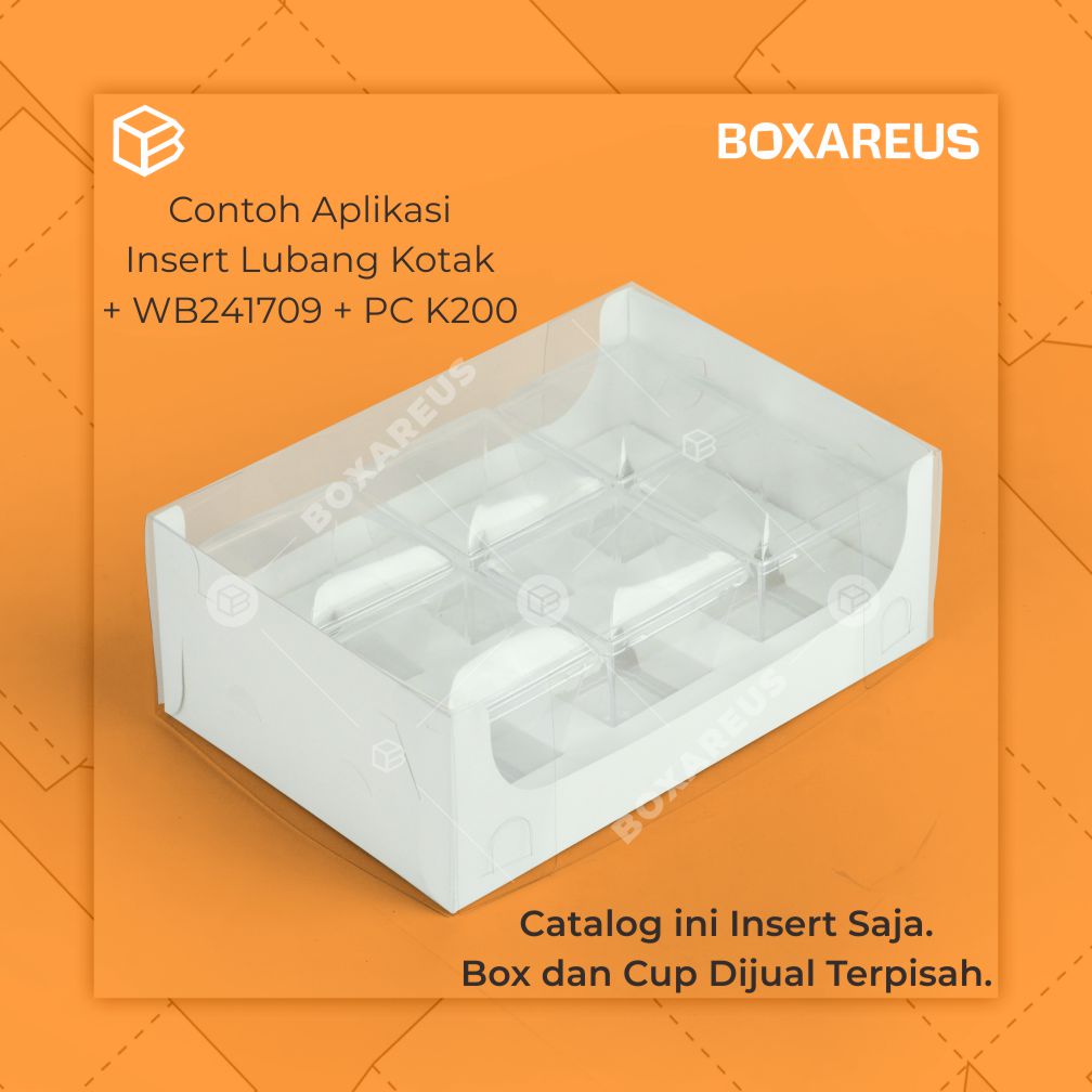 Insert Cup Cake Box - Lubang 6 Kotak (20 Pc)