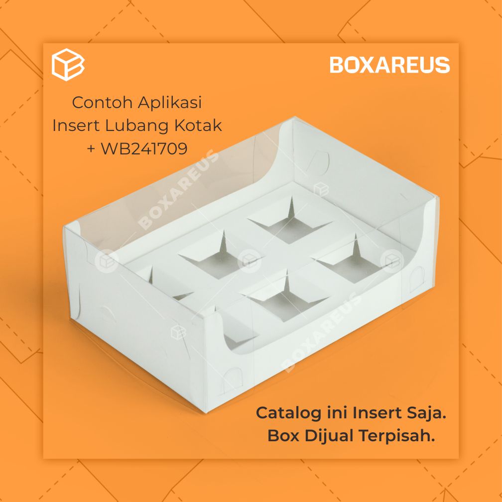 Insert Cup Cake Box - Lubang 6 Kotak (20 Pc)