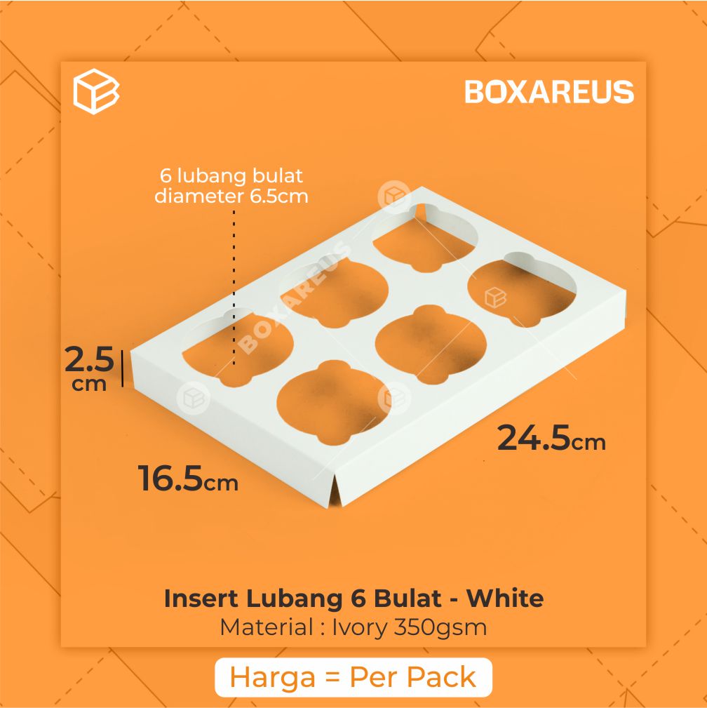 Cup Cake Box - 40413 Brown+Insert (10 Pc)