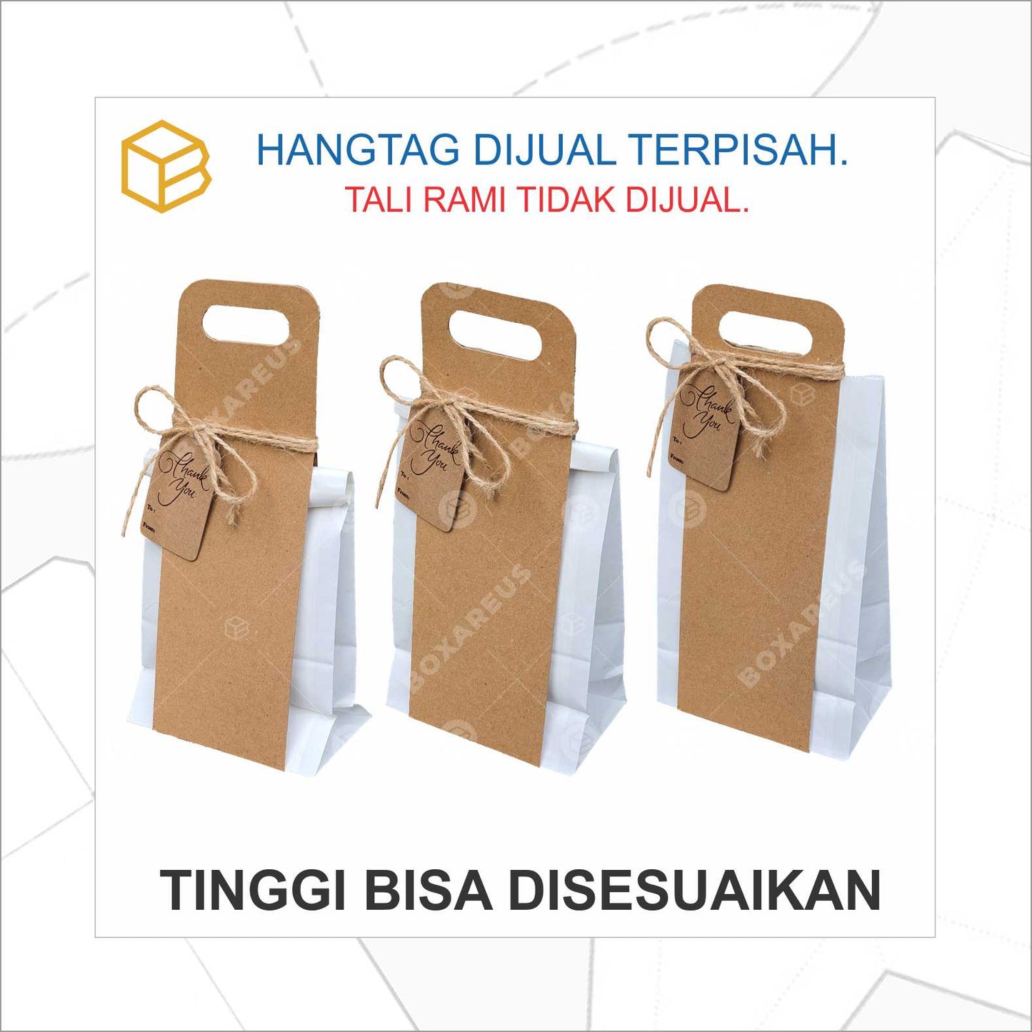 Paper Bag - PBFH2313 White (50 Pc)