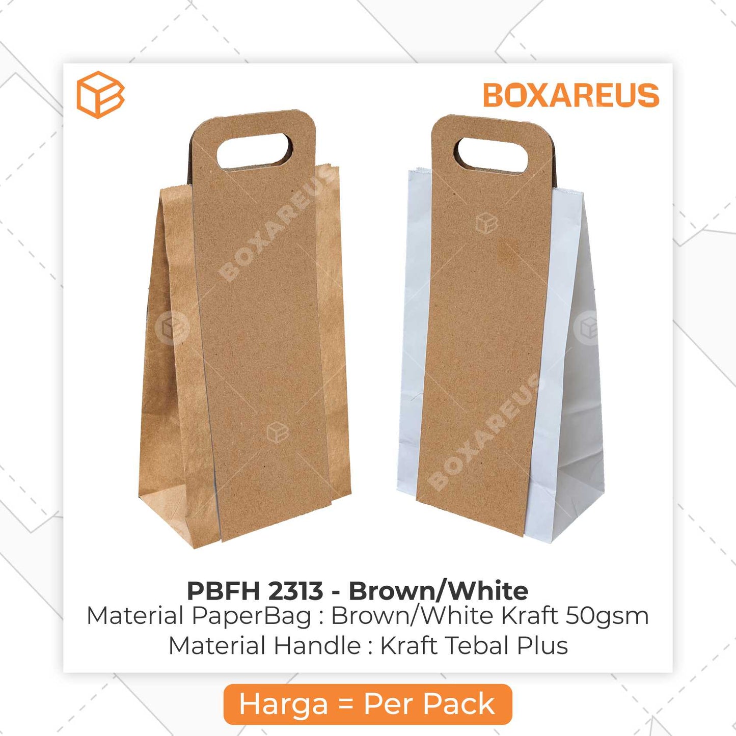 Paper Bag - PBFH2313 White (50 Pc)