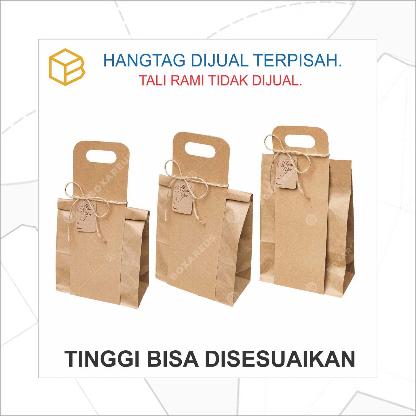 Paper Bag - PBFH3020 White (50 Pc)
