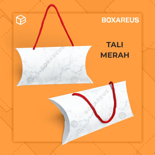 Pillow Box - PL16115 Marble + Tali Red (20 Pc)