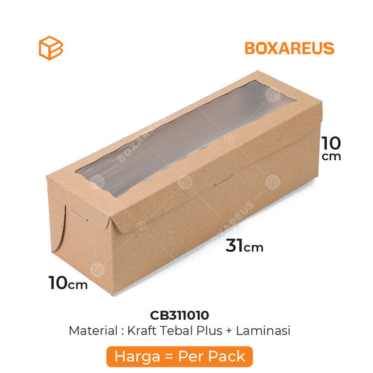 Roll Cake Box - CB311010 - Brown (20 pc)