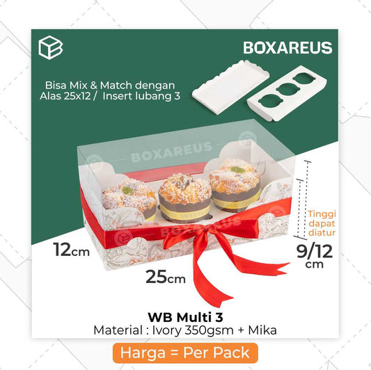 Cupcake Box - WBC Multi 3 (10 Pc)