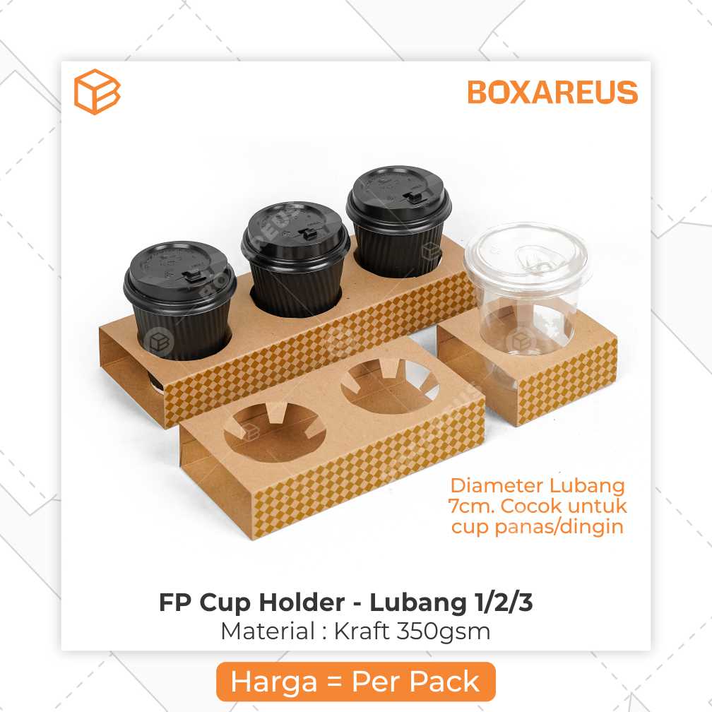 Alas/Tatakan - FP Cup Holder Lubang 3 (50 Pc)