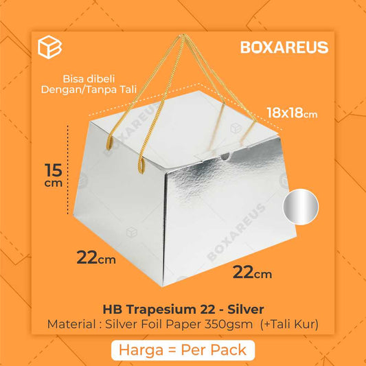 Cake Box - HB Trapesium 22 (10 Pc)