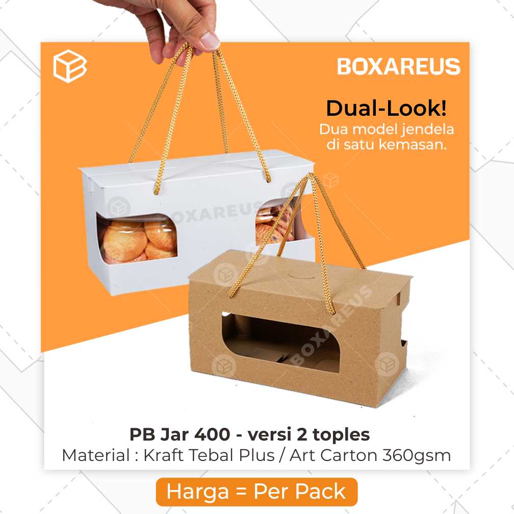 Toples Box Jar - PB Duo Small JAR 400 (20 Pc)