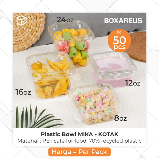 Mangkok Mika/Plastic Bowl - KOTAK (50 Pc)
